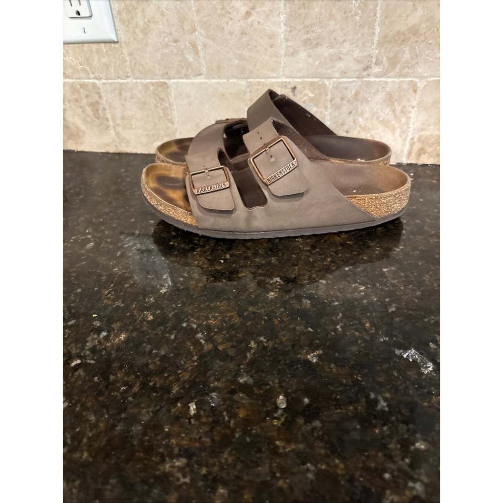 Birkenstock Arizona Mocha Brown Two Strap Sandals Size 41 Mens 8 Womens 10